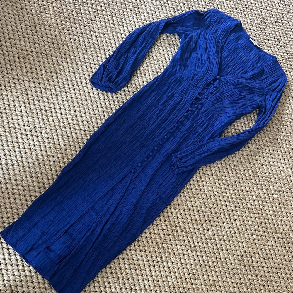 Tea n Cup Royal Blue Ribbed Knit Top
